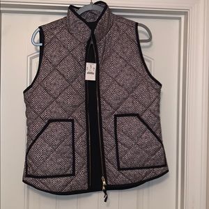J. Crew Herringbone quilted vest